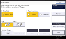 Operation panel screen illustration