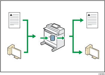 Illustration of utilizing stored documents