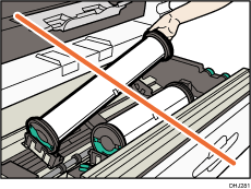 Paper input location illustration