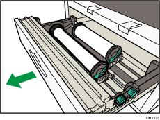 Paper roll tray illustration