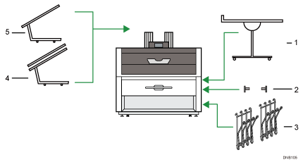 Illustration of external options numbered callout illustration