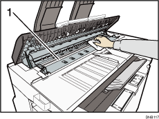 Inside the Scanner Cover illustration numbered callout illustration