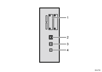 Connecting to the interfaces illustration numbered callout illustration