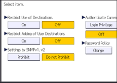 Operation panel screen illustration