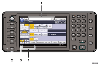 Control panel illustration numbered callout illustration