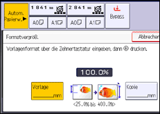Abbildung Bedienfeld-Display