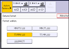 Abbildung Bedienfeld-Display