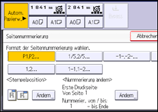 Abbildung Bedienfeld-Display