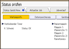 Abbildung Bedienfeld-Display