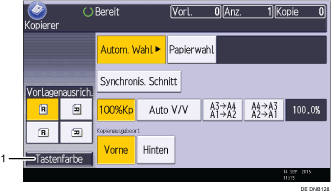 Nummerierte Abbildung Bedienfeld-Display