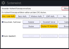 Abbildung Bedienfeld-Display