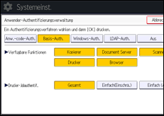 Abbildung Bedienfeld-Display