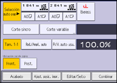 Ilustración de la pantalla panel de mandos