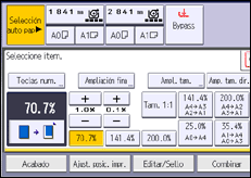 Ilustración de la pantalla panel de mandos