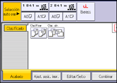 Ilustración de la pantalla panel de mandos