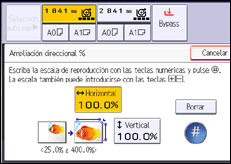 Ilustración de la pantalla panel de mandos