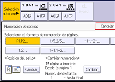 Ilustración de la pantalla panel de mandos