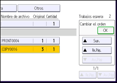 Ilustración de la pantalla panel de mandos