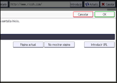 Ilustración de la pantalla panel de mandos