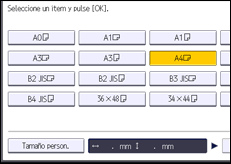 Ilustración de la pantalla panel de mandos