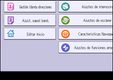 Ilustración de la pantalla panel de mandos