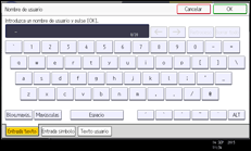 Ilustración de la pantalla panel de mandos