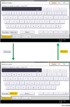 Ilustración de teclas