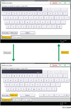 Ilustración de teclas