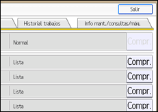 Ilustración de la pantalla panel de mandos