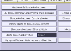 Ilustración de la pantalla del panel de mandos