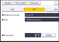 Ilustración de la pantalla del panel de mandos