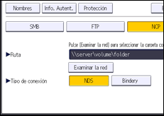 Ilustración de la pantalla del panel de mandos