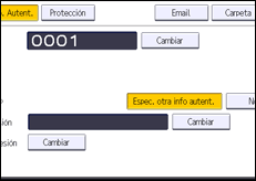 Ilustración de la pantalla del panel de mandos