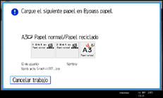 Ilustración de la pantalla panel de mandos