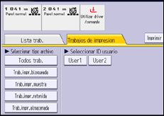 Ilustración de la pantalla panel de mandos