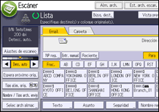 Ilustración de la pantalla panel de mandos