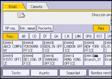 Ilustración de la pantalla panel de mandos