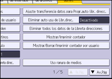 Ilustración de la pantalla panel de mandos