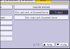 Ilustración de la pantalla panel de mandos