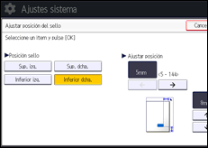 Ilustración de la pantalla panel de mandos