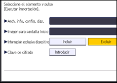 Ilustración de la pantalla panel de mandos