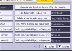 Ilustración de la pantalla panel de mandos