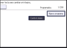 Ilustración de la pantalla panel de mandos