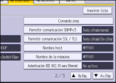 Ilustración de la pantalla panel de mandos