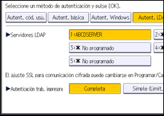 Ilustración de la pantalla panel de mandos