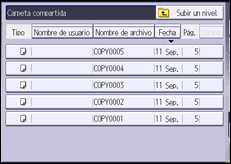 Ilustración de la pantalla panel de mandos