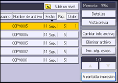 Ilustración de la pantalla panel de mandos