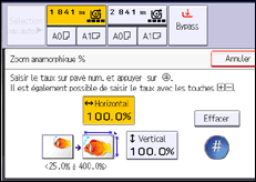Illustration de l'écran du panneau de commande