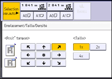 Illustration de l'écran du panneau de commande