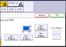 Illustration de l'écran du panneau de commande